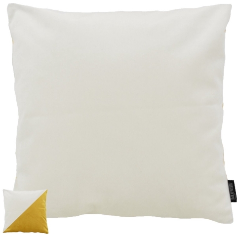 Gek op kussens! Sierkussen velvet 2 tone cream / yellow | 45 x 45 cm | velvet/polyester