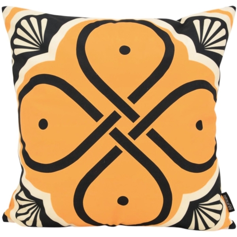 Gek op kussens! Sierkussen ornament tile #5 | 45 x 45 cm | katoen/polyester