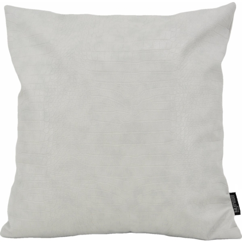 Gek op kussens! Sierkussen croco licht | 45 x 45 cm | pu leder
