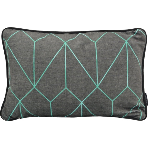 Gek op kussens! Sierkussen velvet graphic green | 30 x 50 cm | velvet/polyester