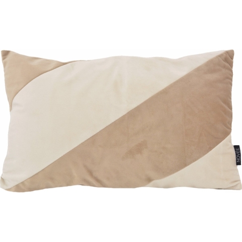NOVÉE Sierkussen velvet swirl crème/beige | 30 x 50 cm | fluweel/polyester