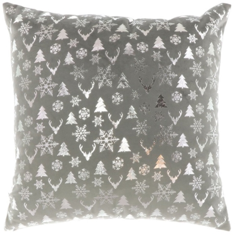 Unique Living | kussen bernt 45x45cm dark grey | kussen woonkamer of slaapkamer