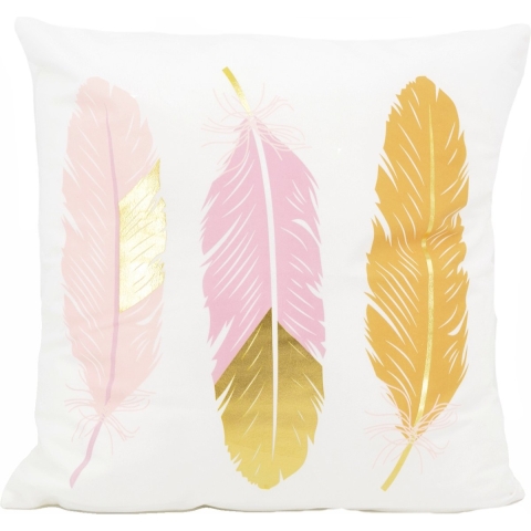 Gek op kussens! Sierkussen colorful feathers | 45 x 45 cm | katoen/polyester