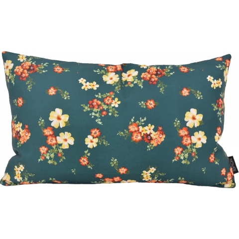 NOVÉE Sierkussen mae bloom petrol outdoor | 30 x 50 cm | katoen