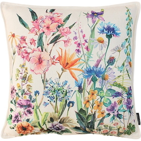 Gek op kussens! Sierkussen jacquard flowers | 45 x 45 cm | jacquard/katoen