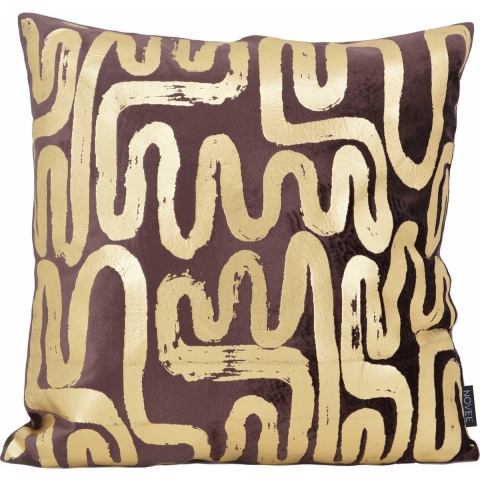 NOVÉE Naja marron | 45 x 45 cm | kussenhoes | velvet/viscose
