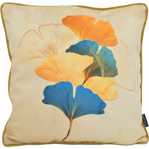 NOVÉE Sierkussen velvet ginkgo #1 | 45 x 45 cm | velvet/polyester