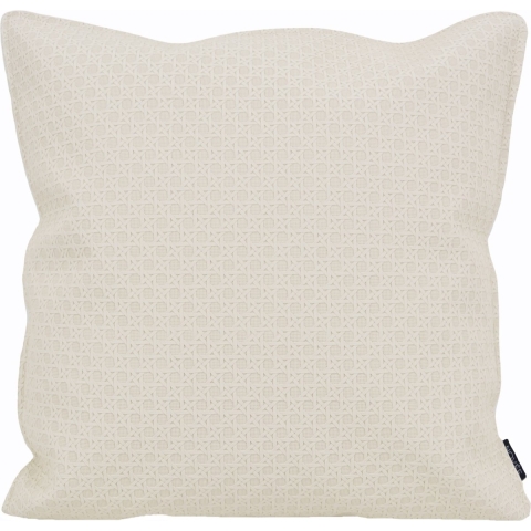 NOVÉE Sierkussen embossed cream | 45 x 45 cm | pu leder
