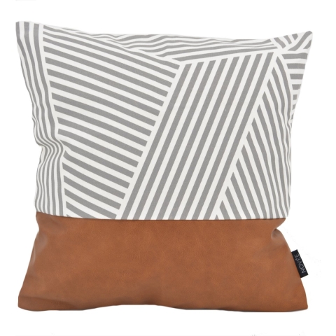 NOVÉE Sierkussen vida nova #2 | 45 x 45 cm | katoen / pu leder