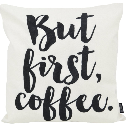 Gek op kussens! Sierkussen but first, coffee outdoor | 45 x 45 cm | katoen