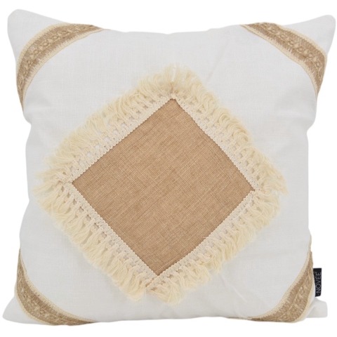 NOVÉE Square jute | 45 x 45 cm | kussenhoes | katoen/jute