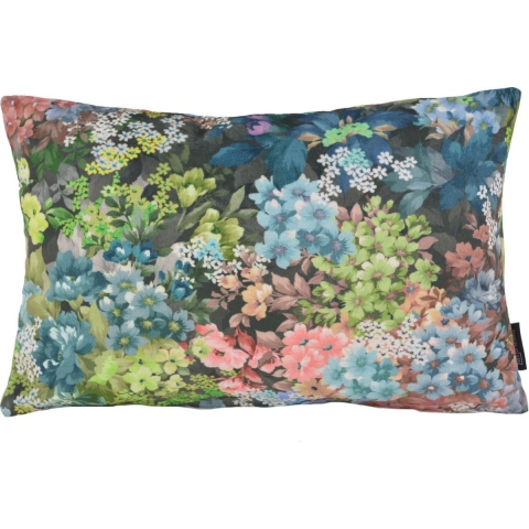 Gek op kussens! Velvet flowers 4 long | 30 x 50 cm | kussenhoes | velvet/polyester