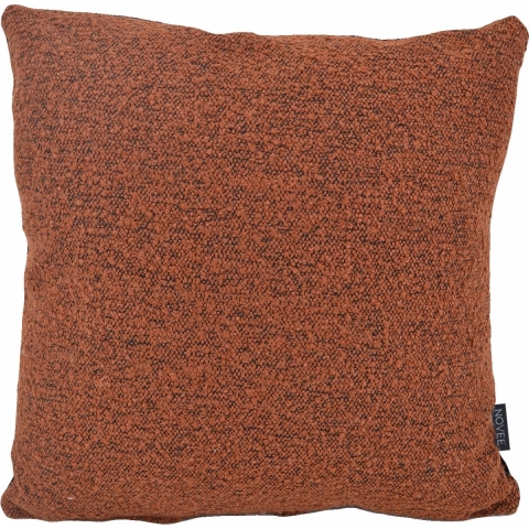 NOVÉE Sierkussen velvet boucle roest/zwart | 45 x 45 cm | velvet/polyester