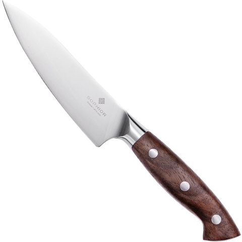 Sophior Koksmes 14 cm – duits staal en walnoothouten handvat