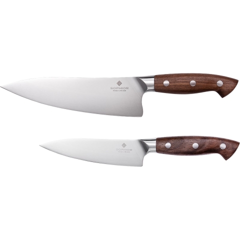 Sophior Koksmessenset – duits staal en walnoothouten handvat