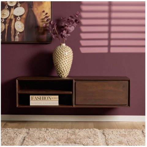 Huistuindesign Zwevend tv-meubel ambiance bruin | 120 cm