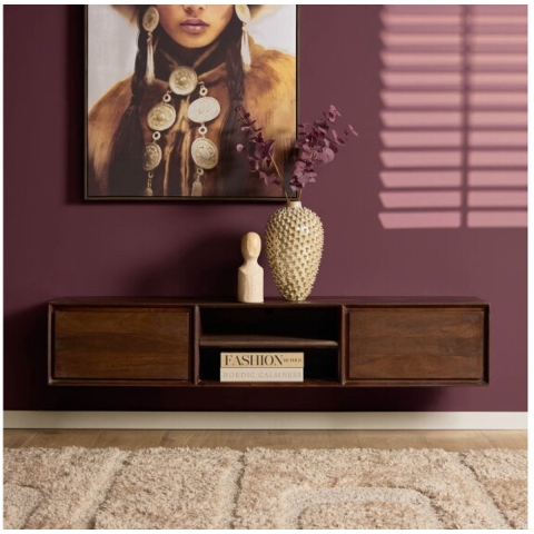 Huistuindesign Zwevend tv-meubel ambiance brown | 160 cm