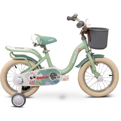 Zonix Meisjesfiets 14 Inch Pastelgroen Kinderfiets Met Zijwieltjes Voor Meisjes Van 3 Tm 5 Jaar Geschikt Voor Kledingmaat 98-108 | Welhof; Dé Outlet Store Van De Benelux