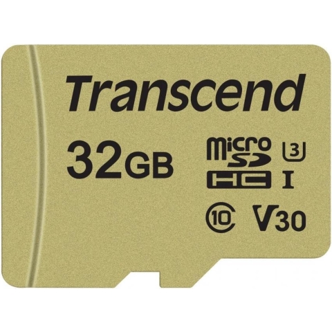 Transcend Premium 500S microSDHC-kaart 32 GB Class 10, UHS-I, UHS-Class 3, v30 Video Speed Class Incl. SD-adapter