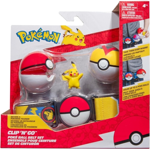 Pokemon Clip 'N Go Poke Ball Belt (Pikachu + Poke Ball & Level Ball)