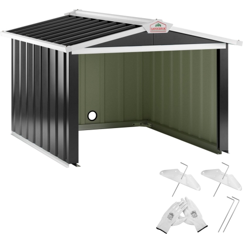 Robotmaaier Garage Antraciet Metaal 86x100x63cm