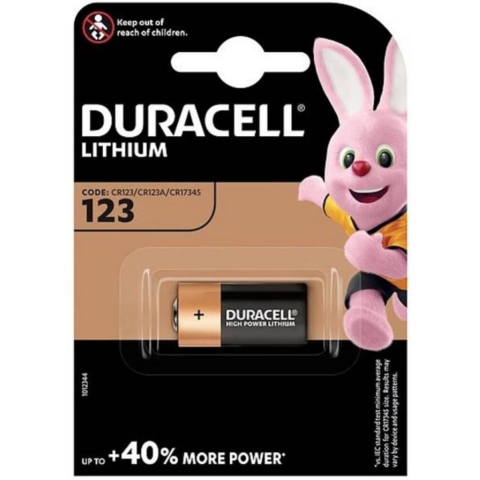 4x Duracell Ultra Foto Batterij 123