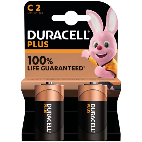 3x Duracell Alkaline Batterijen Plus 100 C 2 stuks