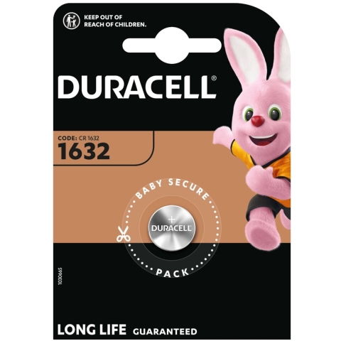 8x Duracell Knoopcelbatterij 1632