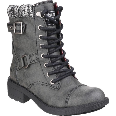 Rocket Dog Dames/dames Thunder Biker Laarzen (Zwart)