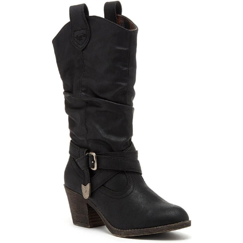 Rocket Dog Vrouwen/dames Sidestep Mid-Calf Western Boot (Zwart)