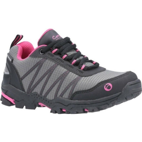 Cotswold Kinderen/Kinderen Kleine Dean Lace Up Wandelende Waterdichte Trainer (Roze/Grijs)
