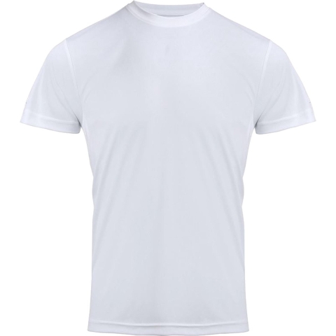 Premier Herenkoks Coolchecker Korte Mouwen T-Shirt (Wit)