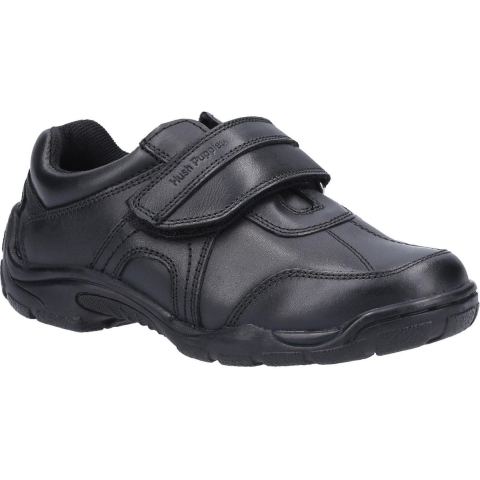 Hush Puppies Jongens Arlo Leren Schoolschoenen (Zwart)