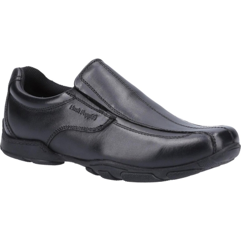 Hush Puppies Jongens Elijah leren schoolschoenen (Zwart)