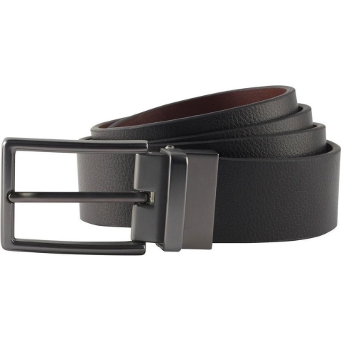Asquith & Fox Heren Tweewegs Leren Riem (Zwart/Bruin)