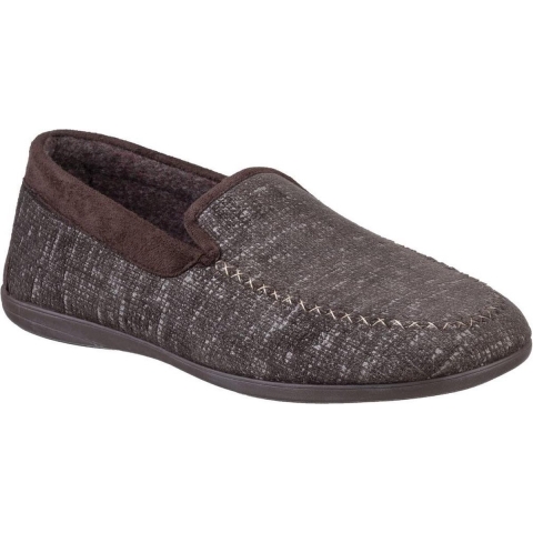 Cotswold Heren Stanley Moc Teen Volledige Slipper (Bruin)