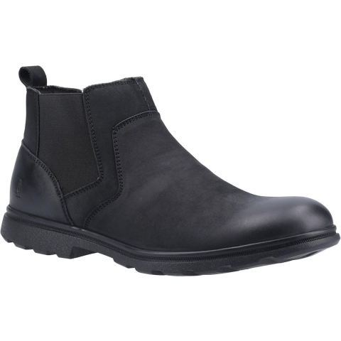 Hush Puppies Heren Tyrone Laarzen van nappaleer (Zwart)