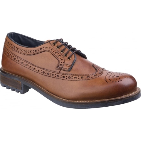 Cotswold Heren Poplar Brogue Leren Damesschoenen (Tan)