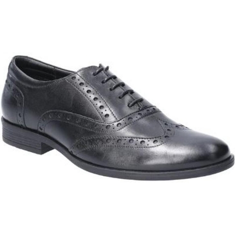 Hush Puppies Heren Eiken Brogue Leren Schoen (Zwart)