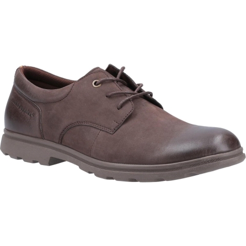 Hush Puppies Heren Trevor leren Derby Schoenen (Bruin)