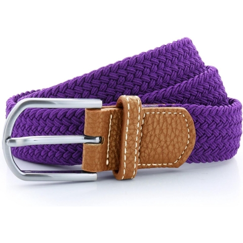 Asquith & Fox Heren Geweven Braid Rekbare Riem (Paars)
