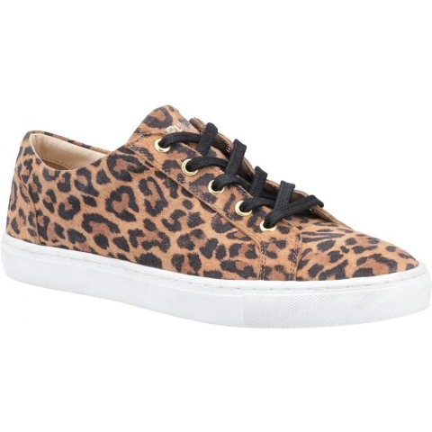Hush Puppies Dames/dames Tessa Luipaardprint Leren Trainers (Bruin/zwart)