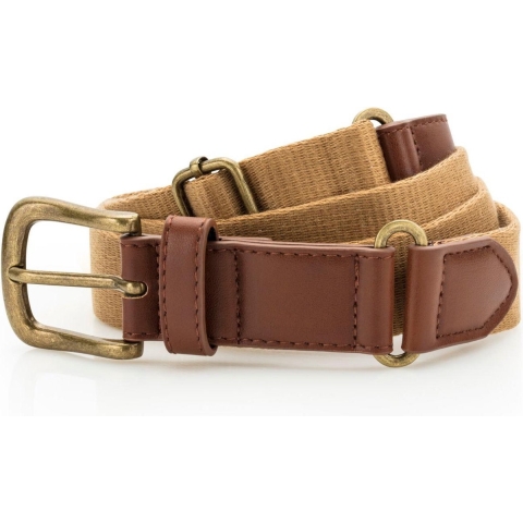 Asquith & Fox Heren Fauxleer en Canvasgordel (Kameel)