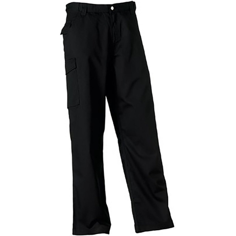Russell Werkkleding Heren Polycotton Twill Broek / Broek (Lang) (Zwart)