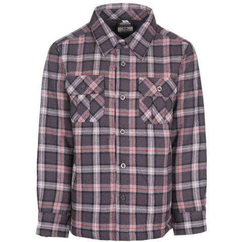 Trespass Kinderen/Kinderen Gemiddelde Lange Mouwen Gingham Shirt (Donkergrijs ruitje)