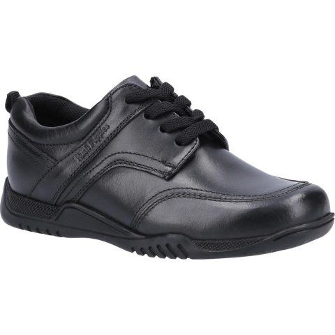 Hush Puppies Jongens Harvey Leren Schoolschoenen (Zwart)