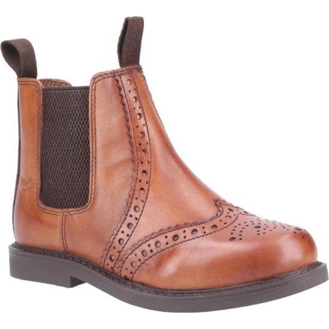 Cotswold Kinderen/Kinderen Nympsfield Leder Chelsea Boot (Tan)