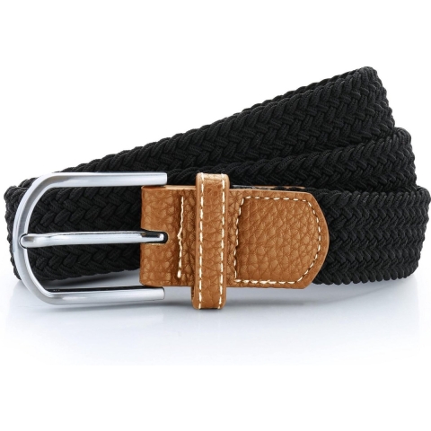 Asquith & Fox Heren Woven Braid Stretch Riem (Zwart)
