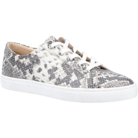 Hush Puppies Dames/dames Schoenen Tessa Python Print Leer (Grijs/Wit)