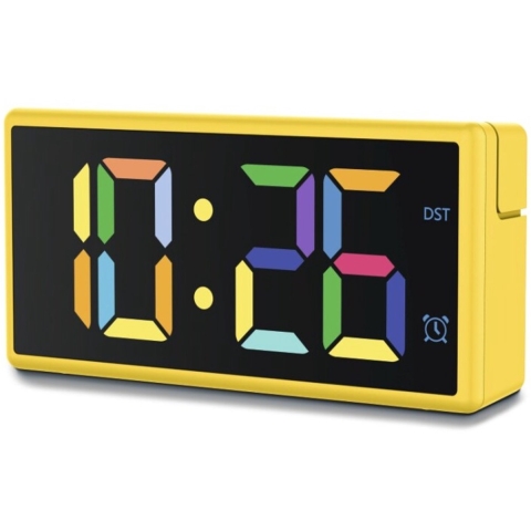 Hama Digitale Wekker Ibiza met Multicolor-Display USB-Oplaadfunctie Geel